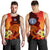 Northern Mariana Islands Men Tank Top - Tribal Tuna Fish Orange - Polynesian Pride