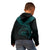 Polynesian Hawaii Custom Zip up Hoodie Hawaiian Waves (Turquoise) - Polynesian Pride