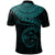 Fiji Polynesian Polo Shirt Fiji Waves (Turquoise) - Polynesian Pride