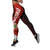 Fiji Polynesian Legging - Coat Of Arm With Hibiscus Red - Polynesian Pride