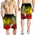 Fiji Custom Personalised Men's Shorts - Humpback Whale with Tropical Flowers (Yellow) - Polynesian Pride