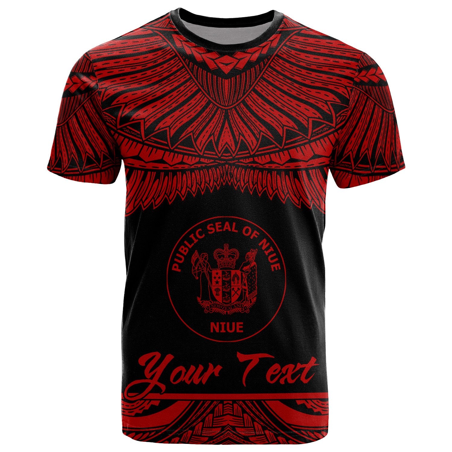 Niue Polynesian Custom T Shirt Niue Pride Red Version Unisex Red - Polynesian Pride