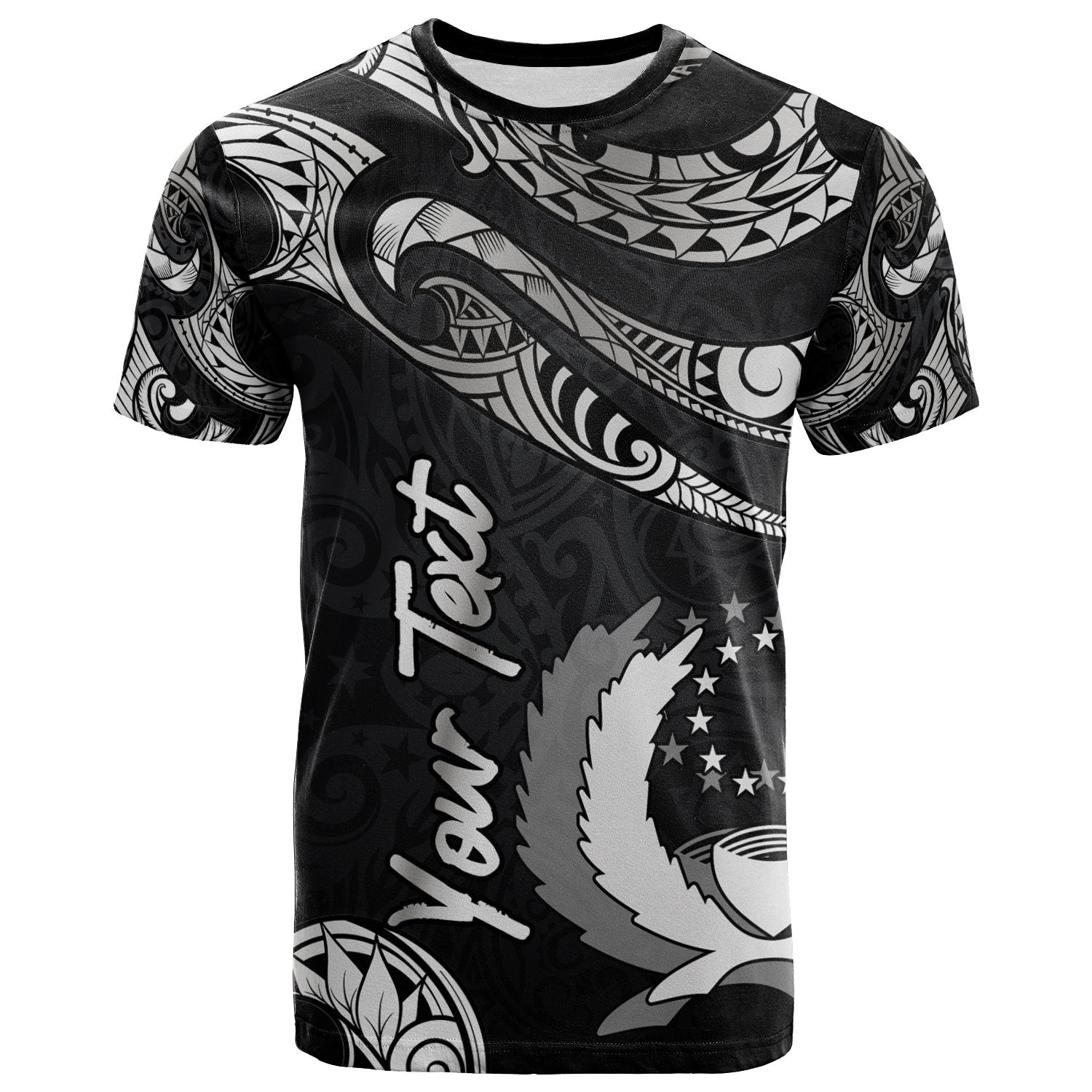 Pohnpei Micronesia Custom T Shirt Poly Tattoo White Version Unisex Art - Polynesian Pride