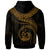 Vanuatu Polynesian Custom Hoodie Vanuatu Waves (Golden) - Polynesian Pride