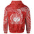 Samoa Polynesian Hoodie Red White Heart Shield - Polynesian Pride