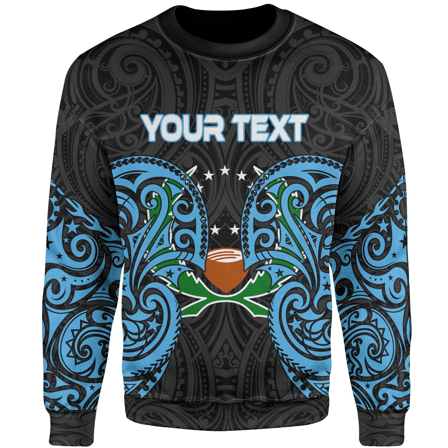 Pohnpei Polynesian Custom Personalised Sweater - Spirit Style Blue Unisex Blue - Polynesian Pride