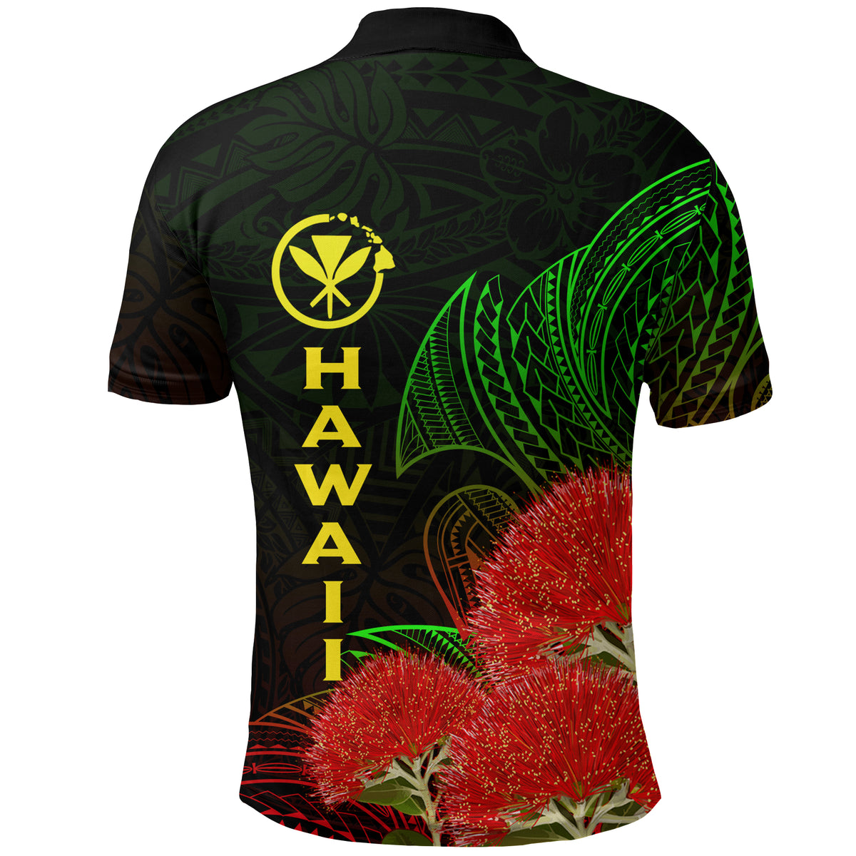 Hawaii Polynesian Polo Shirt Ohia Lehua LT12 - Polynesian Pride