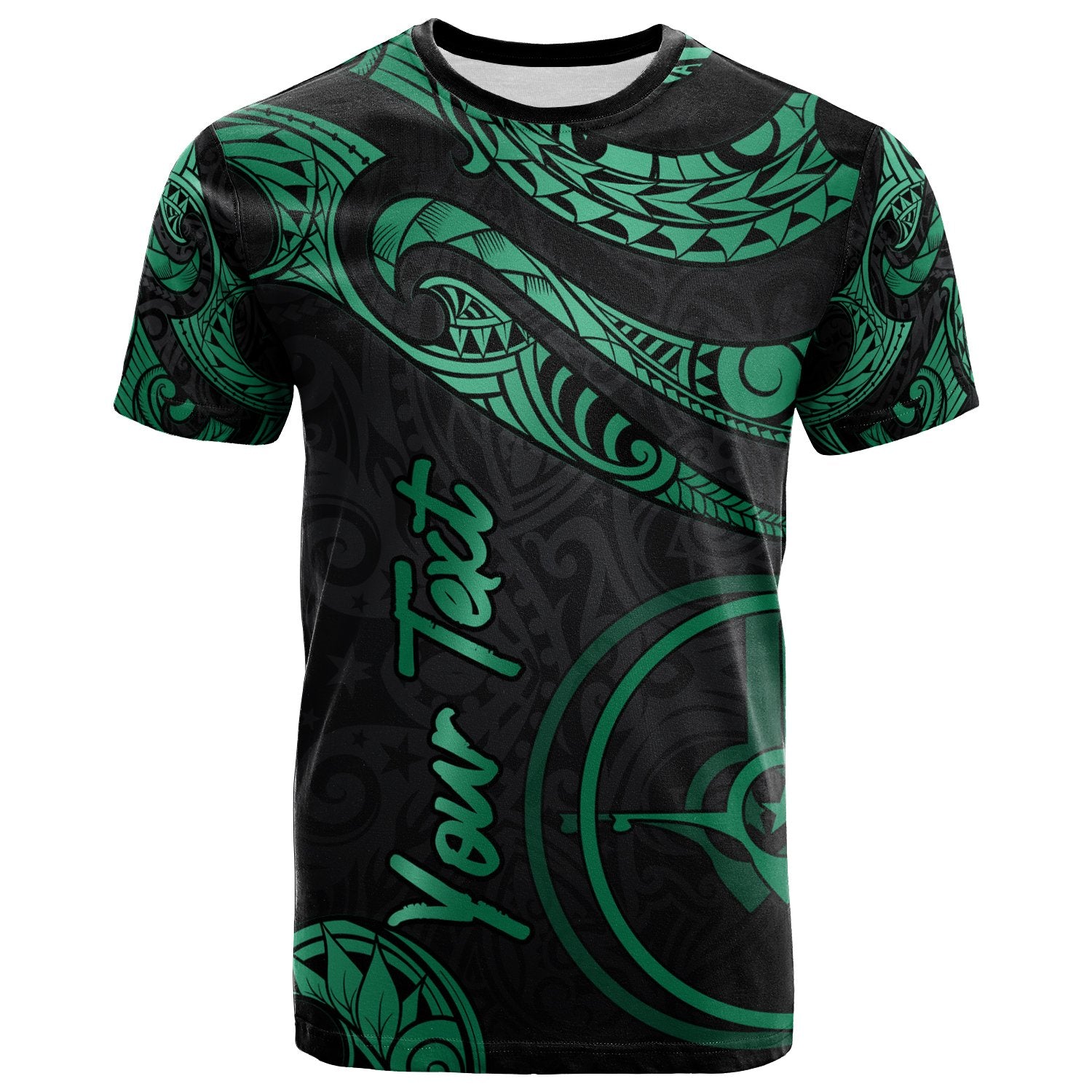 Yap Micronesia Custom T Shirt Polynesian Tattoo Green Version Unisex Art - Polynesian Pride