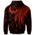 Pohnpei Zip up Hoodie Polynesian Wings (Red) - Polynesian Pride