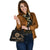 Tahiti Polynesian Custom Personalised Shoulder Handbag - Gold Tribal Wave - Polynesian Pride