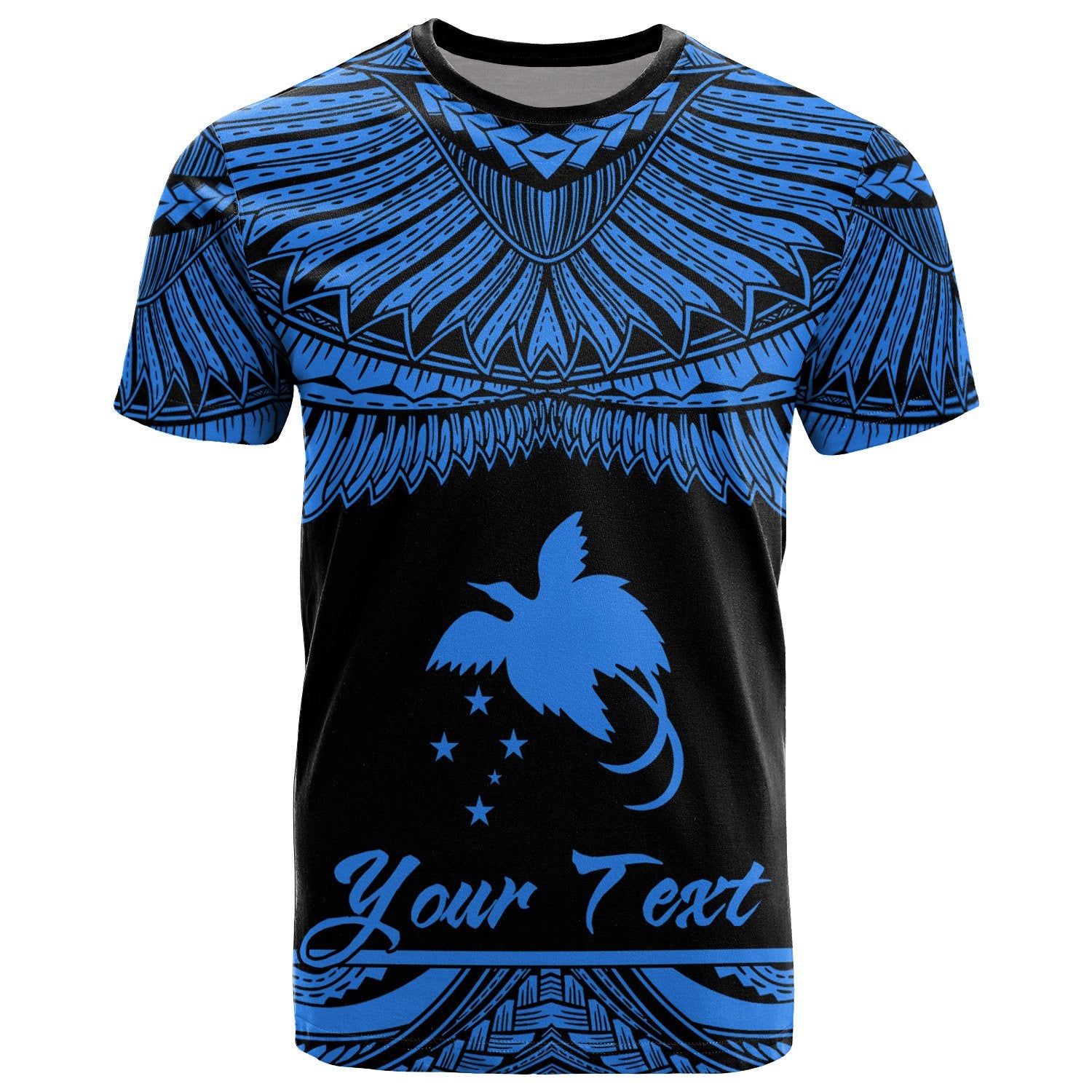 Papua New Guinea Polynesian Custom T Shirt Papua New Guinea Pride Blue Version Unisex Blue - Polynesian Pride