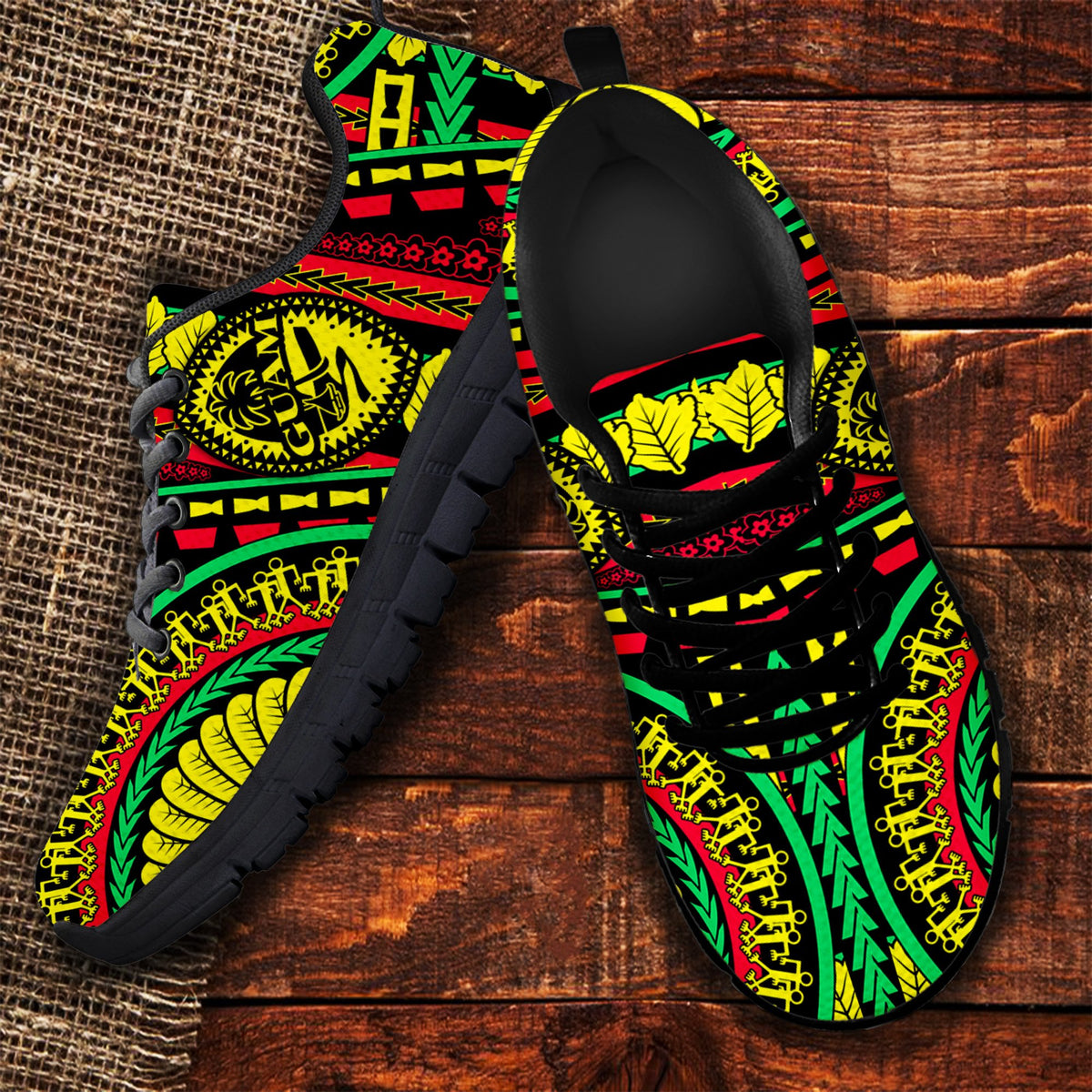 Guam Polynesian Sneakers - Chamorro Rasta - Polynesian Pride