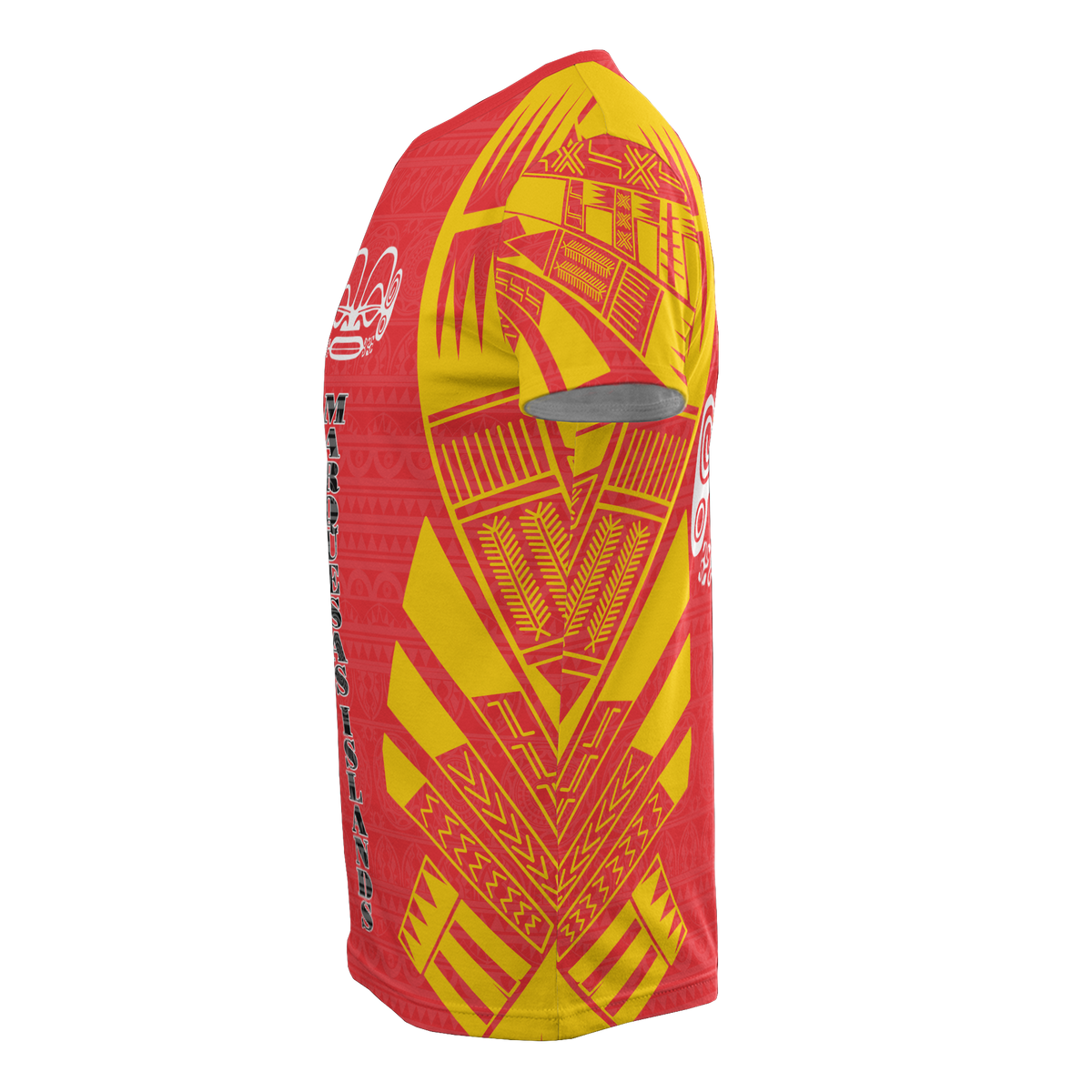 Marquesas Islands T Shirt Marquesas Islands Tiki Face Tattoo Red Style - Polynesian Pride