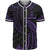 Guam Polynesian Custom Personalised Baseball Shirt - Purple Tribal Wave Unisex Purple - Polynesian Pride