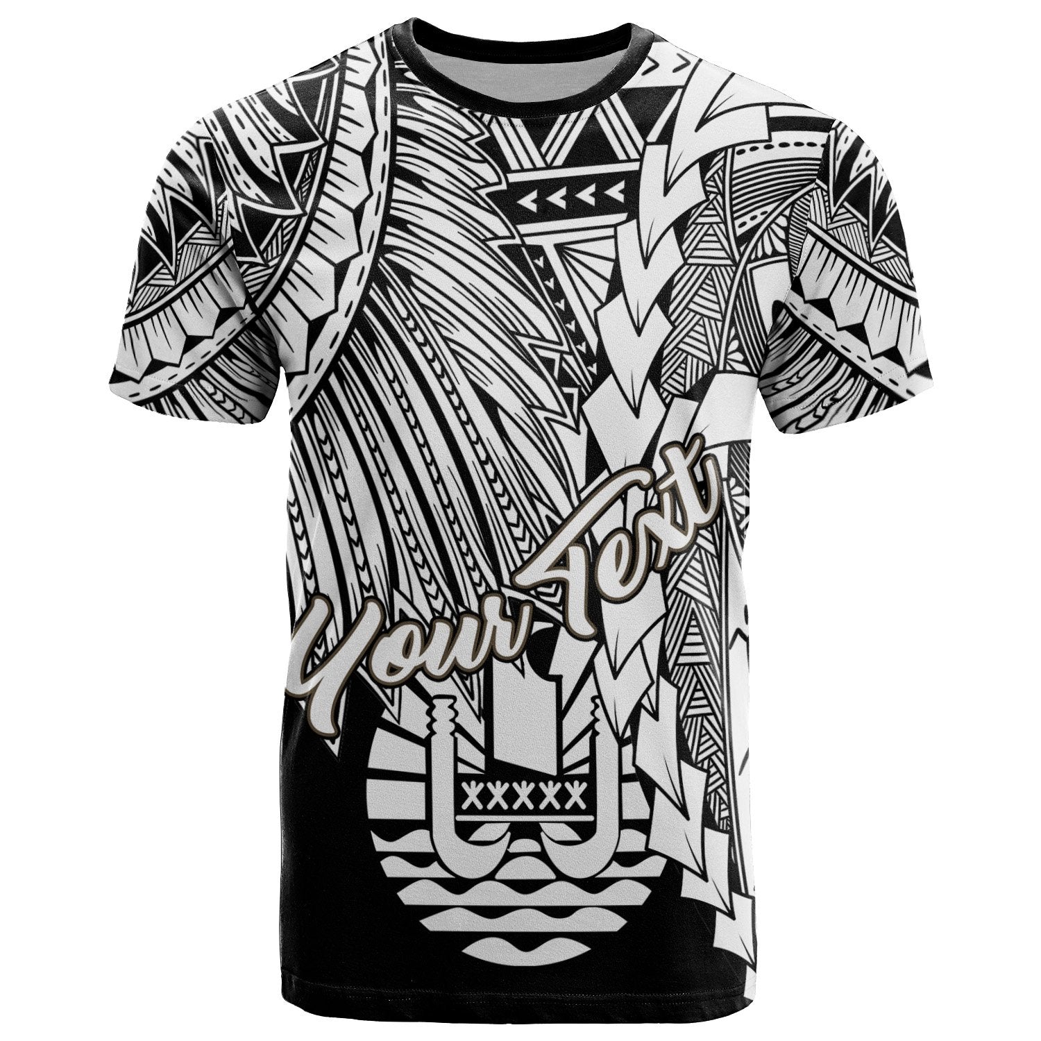 Tahiti Polynesian Custom T Shirt Tribal Wave Tattoo White Unisex White - Polynesian Pride