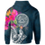 American Samoa Zip up Hoodie Polynesian Hibiscus with Summer Vibes - Polynesian Pride