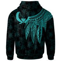Tonga Hoodie Polynesian Wings (Turquoise) - Polynesian Pride