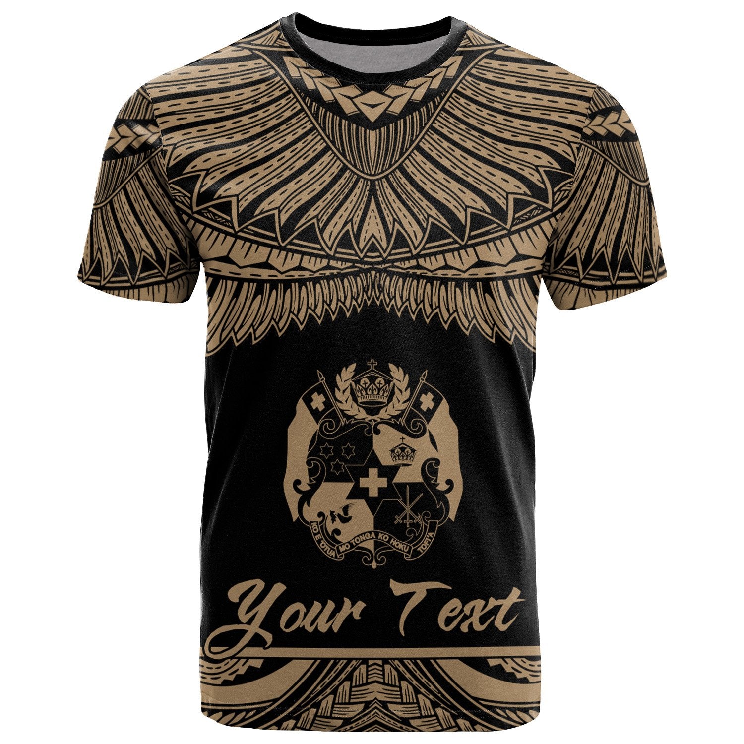 Tonga Polynesian Custom T Shirt Tonga Pride Gold Version Unisex Art - Polynesian Pride