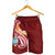 Guam Men's Short - Guam Seal Polynesian Patterns Plumeria (Red) - Polynesian Pride