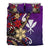 Hawaii Bedding Set - Tribal Flower With Special Turtles Purple Color - Polynesian Pride