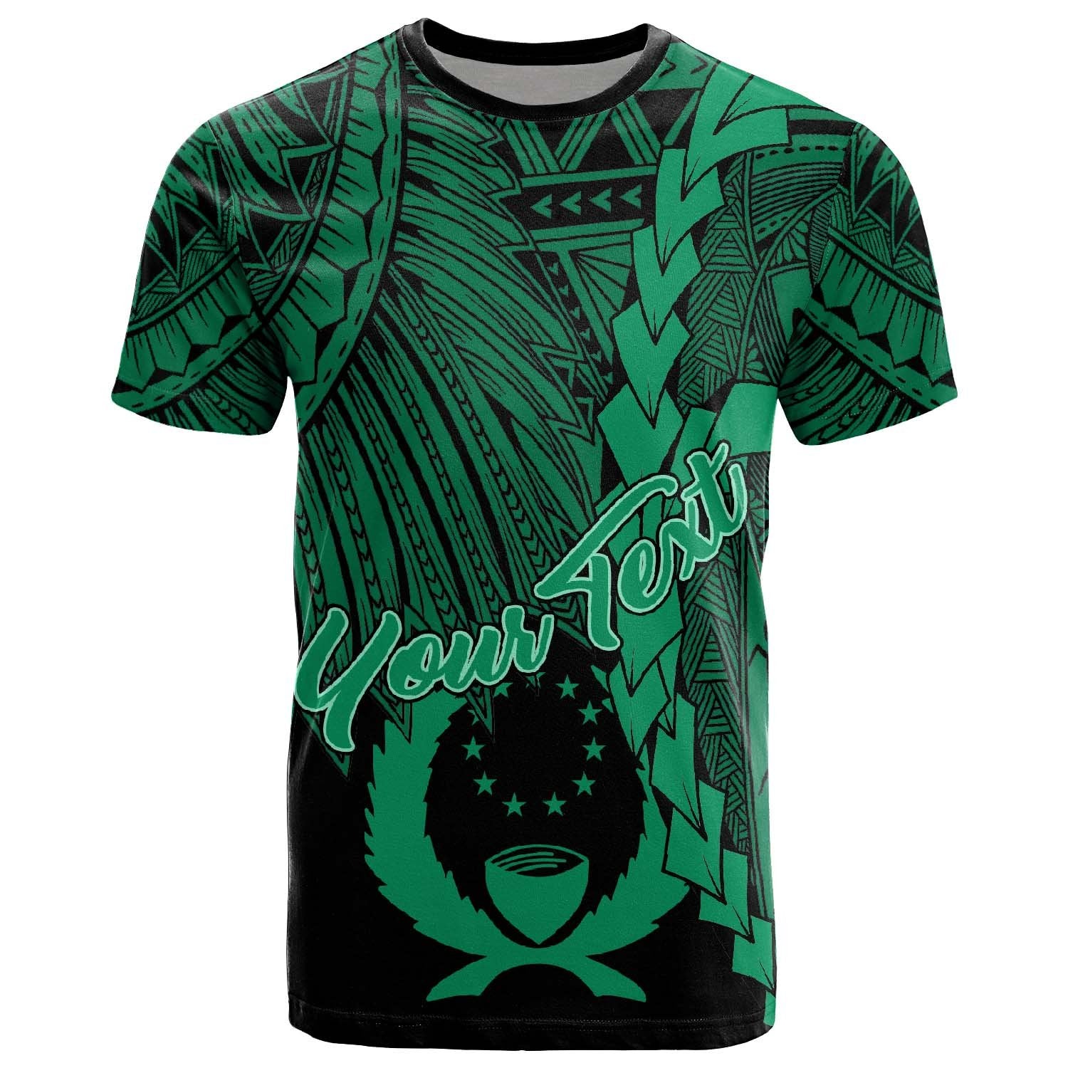 Pohnpei Micronesia Custom T Shirt Tribal Wave Tattoo Green Unisex Green - Polynesian Pride