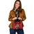 Fiji Polynesian Custom Personalised Shoulder Handbag - Floral With Seal Red - Polynesian Pride