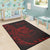 Tuvalu Area Rug - Polynesian Pattern Style Red Color Area Rug - Polynesian Pride