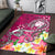 Fiji Area Rug - Turtle Plumeria (Pink) - Polynesian Pride