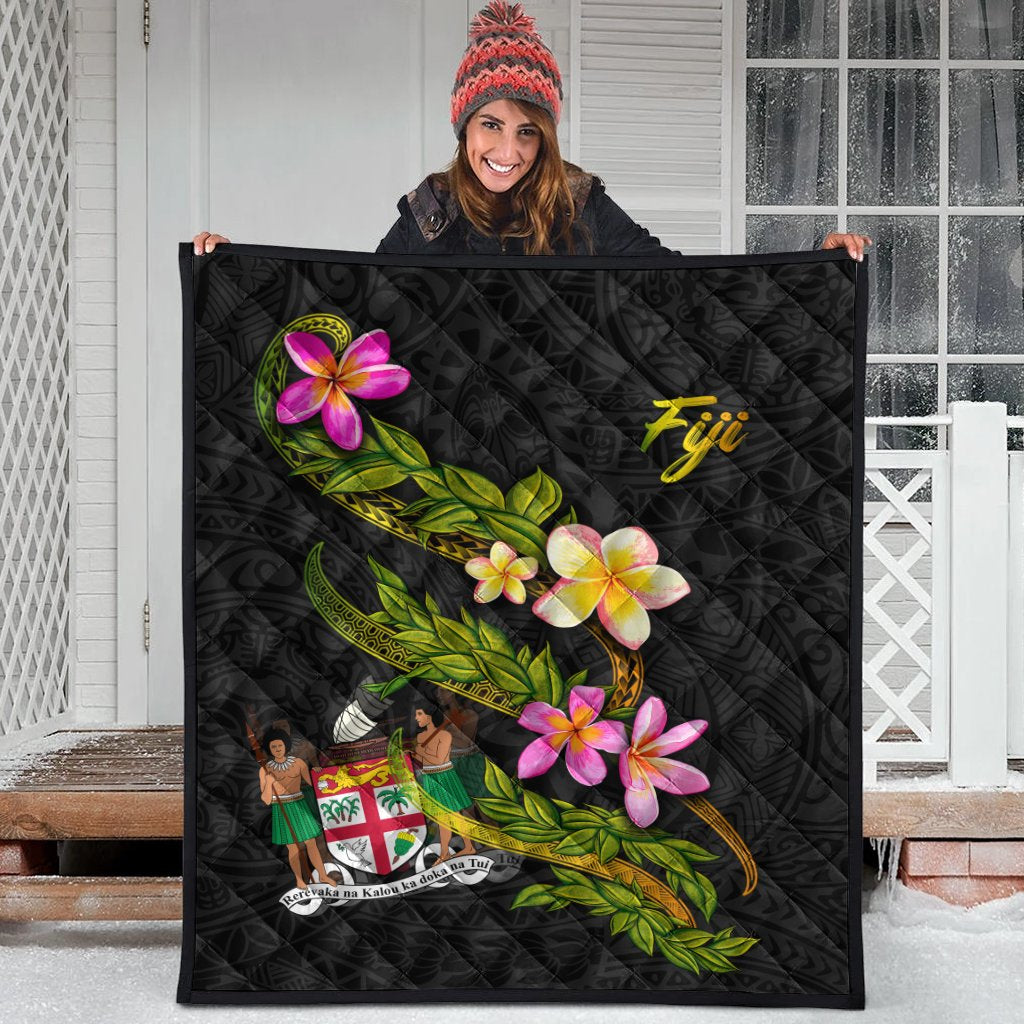 Fiji Polynesian Quilt - Plumeria Tribal - Polynesian Pride