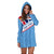 Fiji Day Hoodie Dress - Tapa Pattern With Flag - LT12 - Polynesian Pride