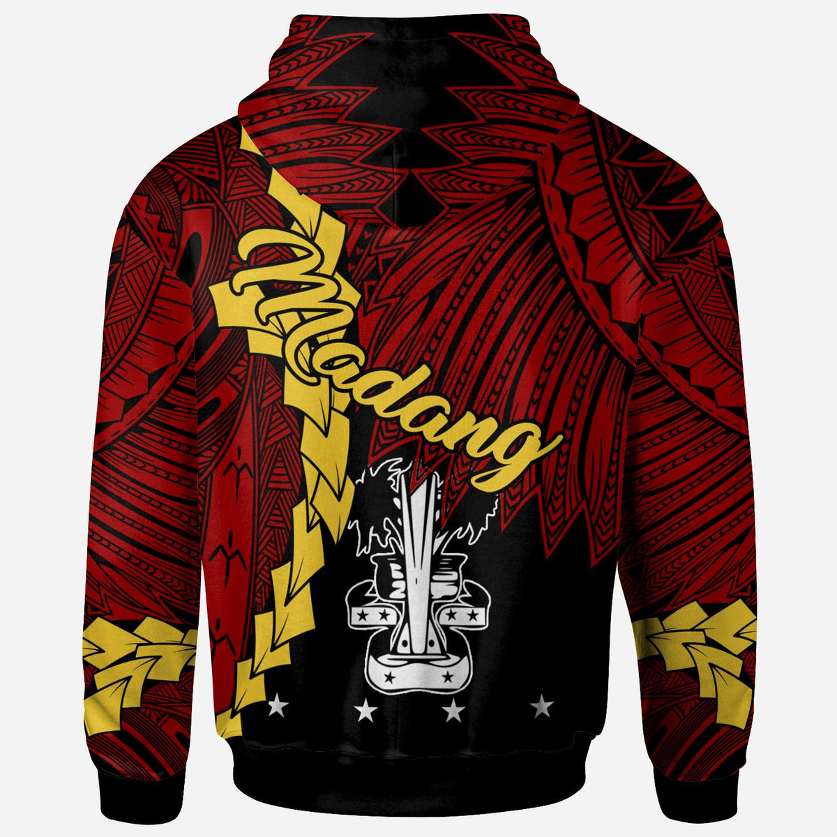 Papua New Guinea Madang Province Polynesian Hoodie Tribal Wave Tattoo - Polynesian Pride