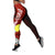 Palau Polynesian Legging - Coat Of Arm With Hibiscus Red - Polynesian Pride