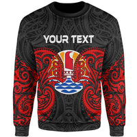 Tahiti Polynesian Custom Personalised Sweater - Spirit Style Unisex Black - Polynesian Pride
