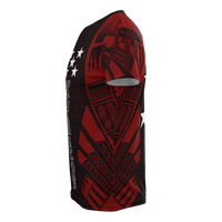 Gambier Islands T Shirt National Flag Polynesian Tattoo Red Style - Polynesian Pride