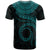 Cook Islands Custom T Shirt Polynesian Waves (Turquoise) - Polynesian Pride