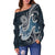 American Samoa Polynesian Women's Off Shoulder Sweater - Ocean Style - Polynesian Pride