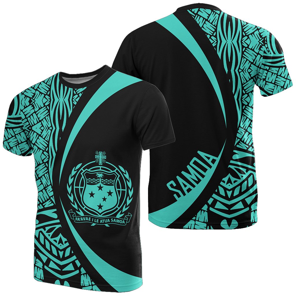 Samoa Turquoise Polynesian T Shirt Circle Style Unisex Turquoise - Polynesian Pride