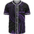 Niue Polynesian Custom Personalised Baseball Shirt - Purple Tribal Wave Unisex Purple - Polynesian Pride