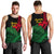 Vanuatu Espiritu Santo Men Tank Top - Kava With Hibiscus - LT12 - Polynesian Pride