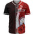 Marshall Islands Polynesian Custom Personalised Baseball Shirt - Coat Of Arm With Hibiscus Unisex Red - Polynesian Pride