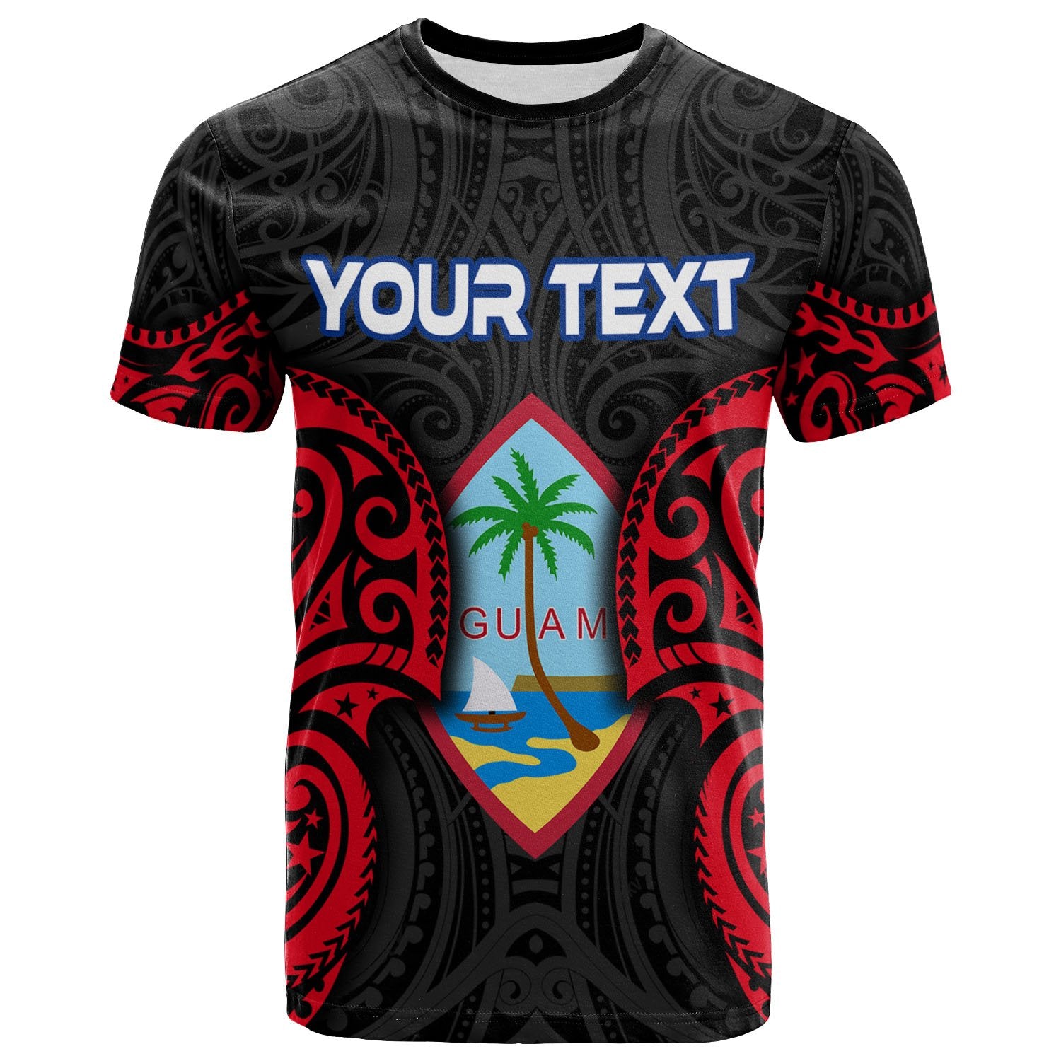 Guam Polynesian Custom T Shirt Guam Spirit Unisex Red - Polynesian Pride