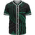 Cook Islands Polynesian Custom Personalised Baseball Shirt - Green Tribal Wave Unisex Green - Polynesian Pride