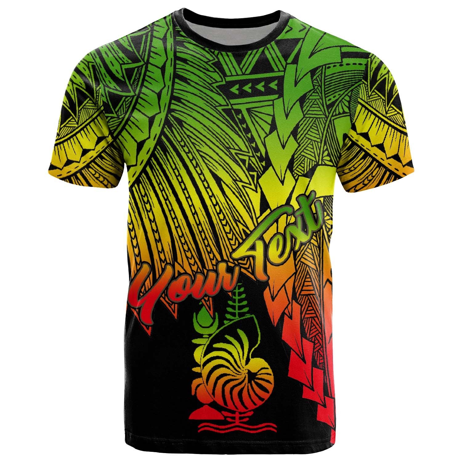 New Caledonia Polynesian Custom T Shirt Tribal Wave Tattoo Reggae Unisex Reggae - Polynesian Pride