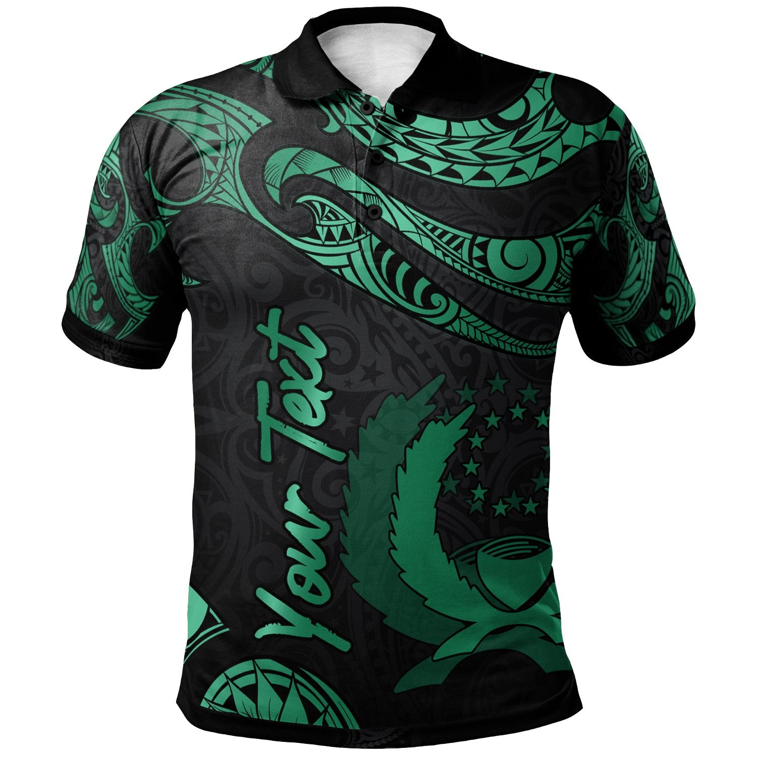 Pohnpei Micronesia Custom Polo Shirt Polynesian Tattoo Green Version Unisex Green - Polynesian Pride