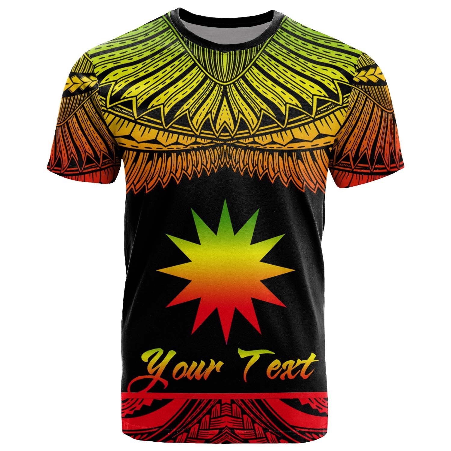 Nauru Polynesian Custom T Shirt Nauru Pride Reggae Version Unisex Art - Polynesian Pride