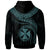 Wallis and Futuna Polynesian Custom Zip up Hoodie Wallis and Futuna Waves (Turquoise) - Polynesian Pride