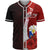 Philippines Polynesian Custom Personalised Baseball Shirt - Coat Of Arm With Hibiscus Unisex Red - Polynesian Pride