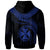 Wallis and Futuna Polynesian Custom Zip up Hoodie Wallis and Futuna Waves (Blue) - Polynesian Pride