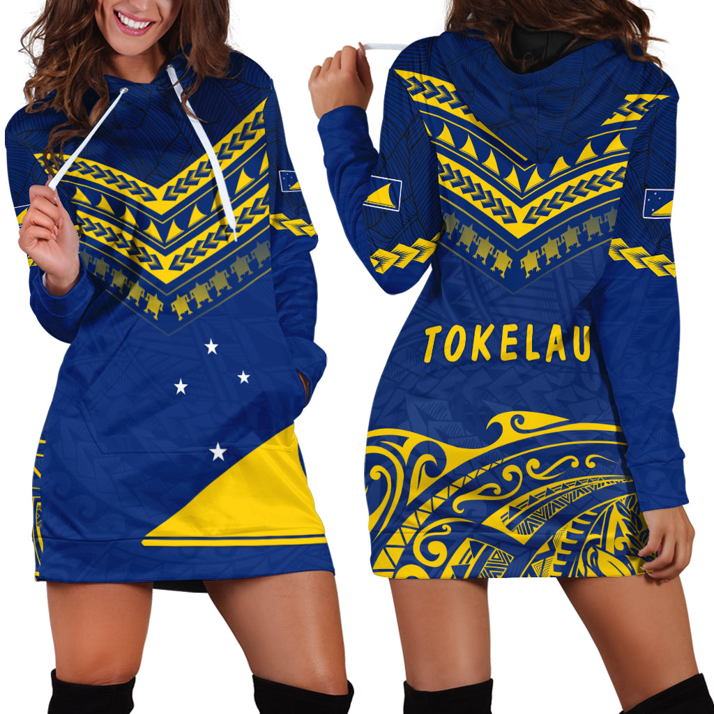 Tokelau Rugby Hoodie Dress Impressive Sport LT13 Blue - Polynesian Pride