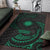 Marshall Islands Polynesian Area Rug - Green Tribal Wave - Polynesian Pride